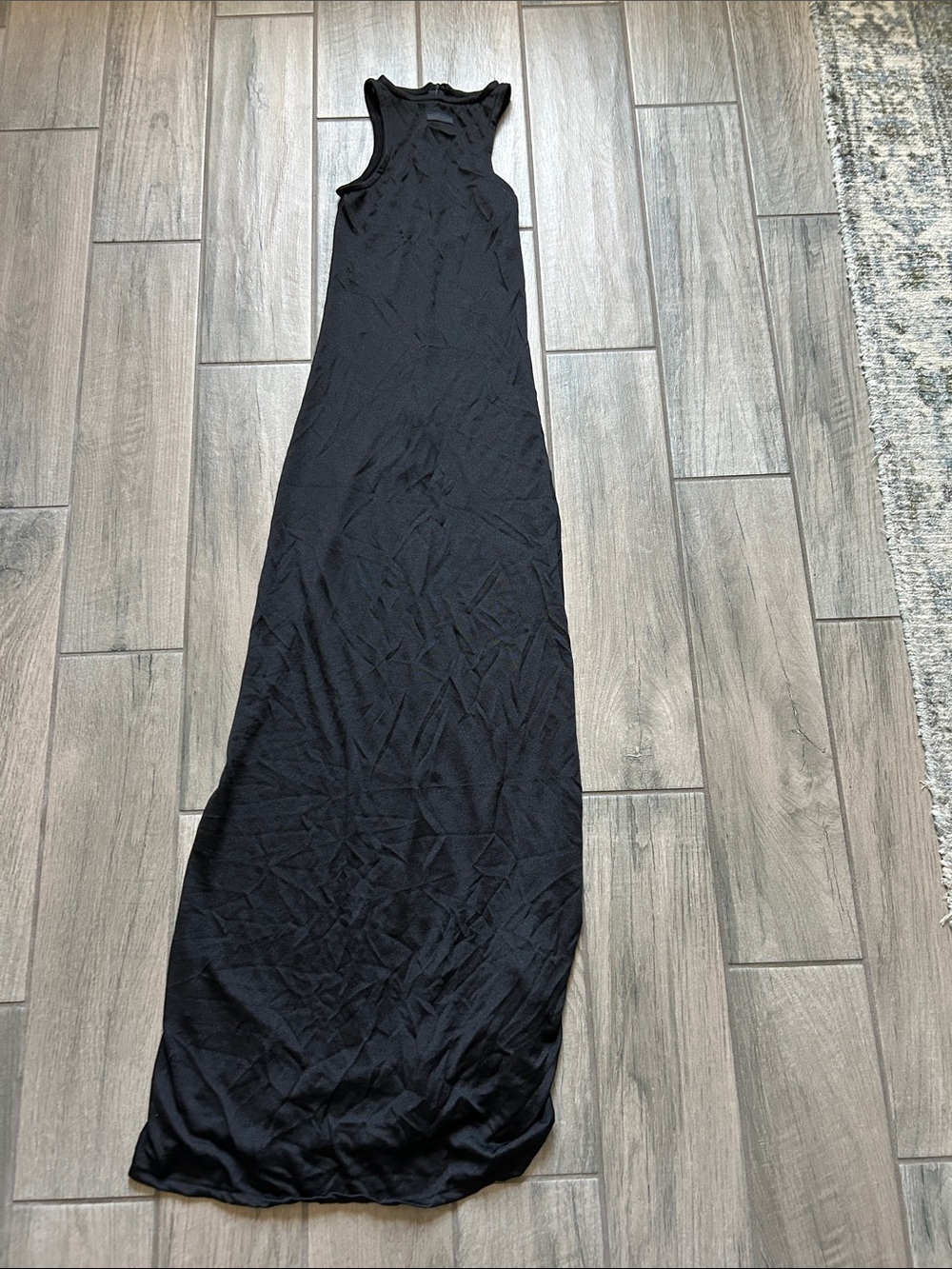 REFY Black Sleeveless Maxi Dress with High Neck